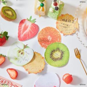 [COD] shiou 30 pcs dễ thương sáng tạo nguyên liệu thực phẩm ghi chú dán mô phỏng Rau Trái Cây Mini ghi chú tin nhắn notepad DIY ELF-Stick Memo Pads cho các trường học nhà
