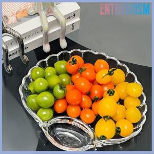 【Enthusiasm】🌟🌟【Hot Sale】🎈 1PC DishTransparent Dumpling Plate With Vinegar Discs Vinegar Dishes Sushi Breakfast Dried Fruit Snack Spitting Dish