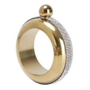 MNTT 100ML/3.5OZ Hip Flasks Wine Pot Rhinestone Five Colors Bracelet Flagon Drinkware Accessories Round Bracelet Design Wine Bottle Whiskey