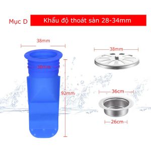 Bịt cống silicon chặn mùi hôi cống bộ nắp phễu thoát sàn chống trào ngược ngăn côn trùng khử mùi GA625