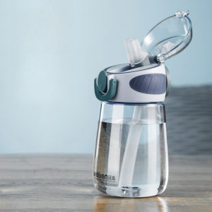 Leak-Proof Kids Water Bottle Cute Water Bottle Straw Carry Loop BPA-Free Childrens Water Cup