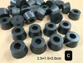 ยางรองตู้ลำโพง 16 ตัว ราคาต่อแพ็ค C ขนาด 2.5x1.5x2.0cm ยางฐานตู้ลำโพง ขาตู้ ขาโต๊ะ วัสดุ PVC เกรดดี สวยแข็งแรง ราคาต่อแพ็ค