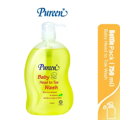 Pureen Head To Toe Wash Refill Bottle Baby Madian Pro Vitamin Vitamin E Gentle On Eyes Skin Baby Shampoo Baby Bath HTT