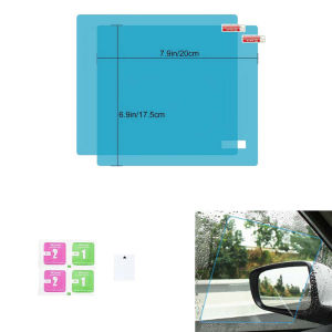 2Pcs Rainproof Film Sticker Car Rearview Mirror protective Rain Proof Anti Fog Waterproof Sticker Car Window Transparent Sticker
