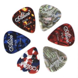 SKINJOY 5pcs Guitar Picks Guitar Pick Mixed Color Celluloid Color Random Color Celluloid Picks Colorful Accessories Guitar Pick Original Sound Guitar Music