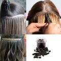 3.5mm Long Copper Flared Flaring Micro Rings Tube Euro Locks for Feather Human Hair Extensions Tools Accessories (2500Pcs Mix Color). 