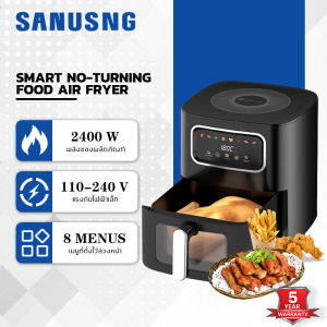 รับประกัน 5 ปี  หม้อทอดไร้น้ำมัน 10L อบไก่ทั้งตัวได้ ไม่ต้องพลิกอาหาร เมนูสัมผัส LED หม้อลมร้อน หม้อทอดไร้มัน Air Frye