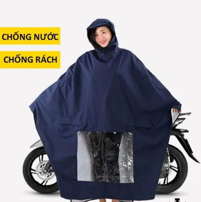 Áo Mưa Đi Xe Máy 1 Người Cánh Dơi Choàng Vải Dù OCEAN Tổ Ống Cao Cấp Chống Rách Trùm Kín Chống Nước Có Lỗ Xỏ Gương