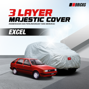 3 Layer Cover Hyundai Excel Sarung Mobil Outdoor Anti UV & Waterproof BRICKS
