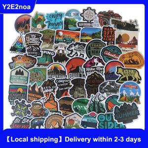 【Local shipping】 [Mecola] 50Pcs Camping Landscape Sticker Outdoor Adventure Suitcase Laptop Guitar Sticker