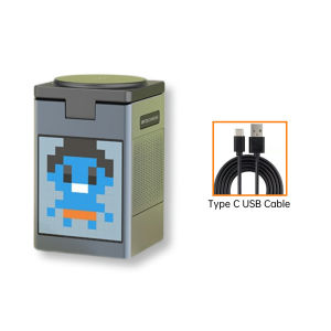 Inovagen Đế sạc nhanh 6 trong 1 18W cho điện thoại đồng hồ thông minh tai nghe Trạm Sạc không dây từ có loa bluetooth báo thức màn hình pixel đế sạc để bàn