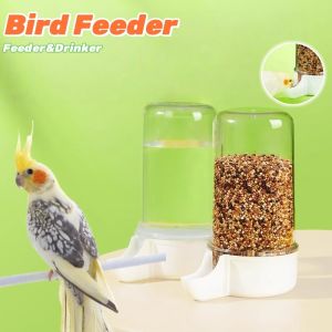 Automatic Bird Food Bowl 490ml Bird Cage Drinker 2 in 1 Pigeon & Parrot Feeder and Drinker Bird Accessories
