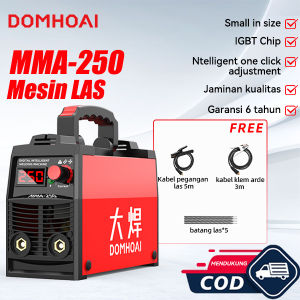 DOMHOAI 450W Mesin Las MMA-250 Inverter Las Listrik trafo las Welding Machine Gasless Mesin Las