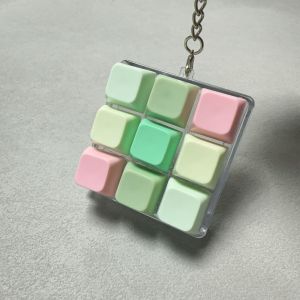 LUXELU 2/3/6/9 phím Bàn phím ngón tay Giảm căng thẳng Nút bấm Móc khóa fidget Thư giãn Đợi thời gian trôi qua Đồ chơi giải tỏa căng thẳng Người lớn