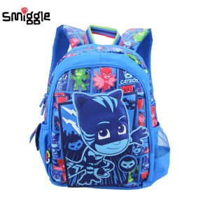 Australia smiggle original childrens schoolbag boys blue shoulder backpack Kawaii 3-7 year cartoon modeling Kids bags 14 inch