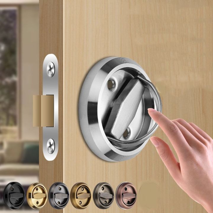 PLUMFOU Stainless Steel Circular Recessed Lock Bolt Furniture Wardrobe ...