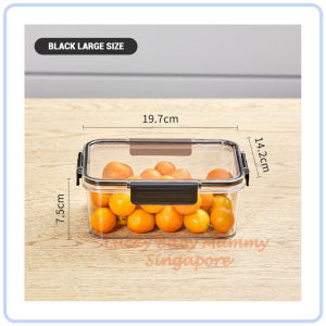 【DAILY ESSENTIAL】 Airtight Food Storage Container White Black Small Medium Large