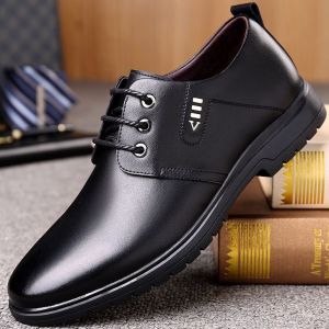 Korean Black Leather Shoes for Men Business School Shoes For Men Formal Leather Shoes Dress Shoes For Men Big Size 39-45