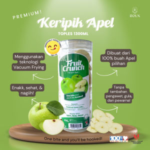 FRUIT CRUNCH KERIPIK BUAH APEL PREMIUM TOPLES 1300ml ENAK RENYAH NAGIH MANIS TANPA GULA TAMBAHAN SEHAT HEALTHY