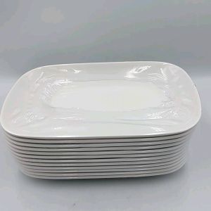 จานเปลสี่เหลี่ยม 9.5 นิ้ว ตรงกับ จานเปลเมลามีน แพ็ค 12 ใบ