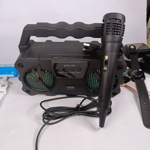 Loa Bluetooth Hát Karaoke SKD -106 Tặng Kèm Mic Nghe Nhạc Cực Đã Âm Bass Cực Mạnh Loa Bluetooth Mini Bảo Hành 12 Tháng