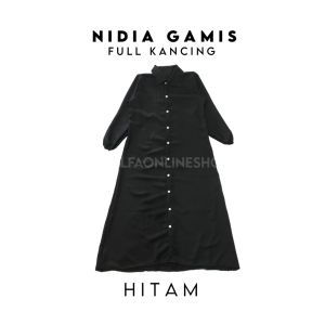 Gamis Maxi Nidia Full Kancing Aktif / Fashion Muslim Terbaru / Dress Muslim Kekinian