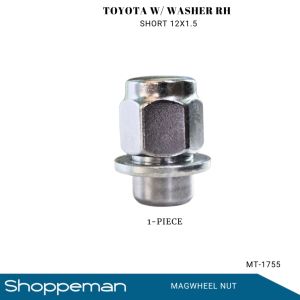 UNIVERSAL TOYOTA MAG WHEEL NUT LUG NUT WITH WASHER SOLID TYPE SHORT RH 12x1.5 MT-1755