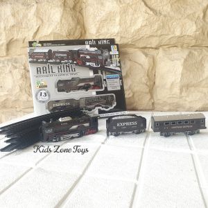 Mainan Anak Kereta Api Elektrik / Lokomotif Rail King 13 Pcs