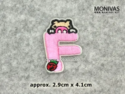 Animal Alphabet F Iron On Patch Cute DIY Baby Clothes Decorations