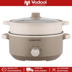 Electric Wok with Non-Stick Surface and Double-Layer Design for Easy and Healthy Cooking