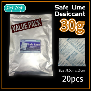 HALAL CERTIFIED O-BUSTER DryBoy SAFE LIME FOOD GRADE DESICCANT /Value Pack/ Food Grade Silica Gel / Moisture Absorber 1g 3g 5g 10g (Better VS Silica Gel)