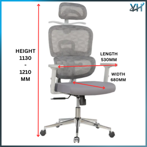 Black Grey Hitam Kelabu Office Chair Kerusi Pejabat Gaming Relax Computer Gaming Kerusi Furniture Perabot Ready Stock