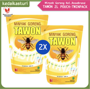 Tawon 2 Liter x 2 Pouch Minyak Goreng Rose Brand - TwinPack