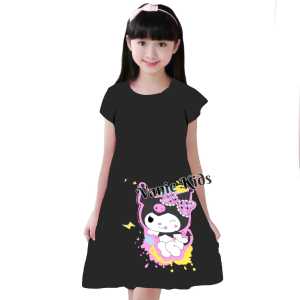 Daster Kuromi pita anak perempuan murah | Motif anak lucu | Untuk anak umur 1 - 10 tahun