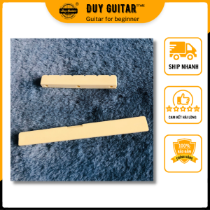 Bộ Ngựa và lược đàn guitar Classic màu trắng đục chất liệu Nhựa cứng Guitar nut and saddle - Duy Guitar Store Sale rẻ dưới 49k