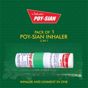Original Poy Sian Inhaler Thailand 2in1 Nasal Stick Essential Oil Balm Relief Colds Flu Runny Nose Blocked Nose Anti Dizziness Sleepiness Pampagising Gamot sa Sipon At Hilo Herbal Scent Fast Relief