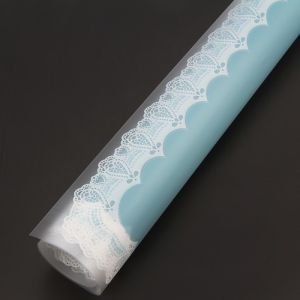 Flower Wrapping Paper Motif Renda Lace Border Cellophane Kertas Buket Bunga KB018