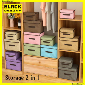 STORAGE BOX ORGANIZER 2 in 1 Kotak Container Kontainer Velcro Lemari Baju dan Pakaian Mainan Anak Pakaian Dalam Alat Make Up
