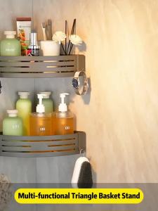 MEIDOO Bathroom rack free-drilling toilet storage tripod wall-mounted widened and thickened