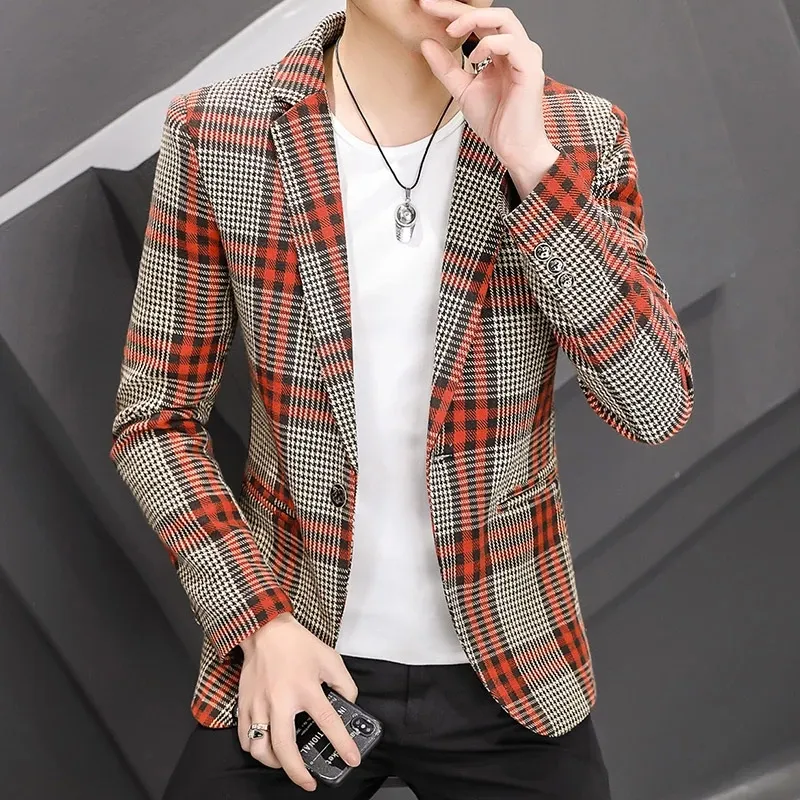 Black checkered blazer outlet mens