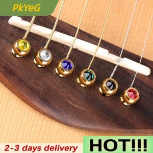 PkYeG 1PCS Acoustic Guitar String Bridge Pins Colorful Copper Brass Endpin Replacement