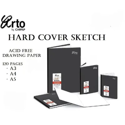 Campap Arto - A3 / A4 / A5 Hard Cover Sketch book Acid free drawing paper 110gsm 120pages