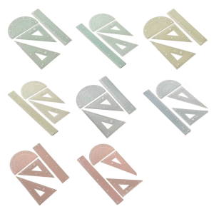 Student Geometry Tool Multifunctional Geometry Math Set with Straight Ruler Protractor Set Square For School Office