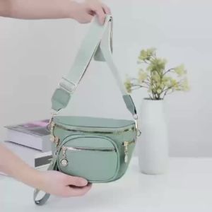 whhy bag#8445 korean fashion leather chest bag adn sling shoulder bag for women