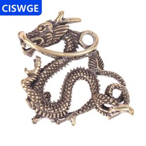 [COD] CISWGE AUTOPARTS 1 cái đồ cổ đồng thau trang trí Tượng Rồng động vật thần thoại Trung Quốc tượng đồng hình thu nhỏ tinh khiết đồng thau Điêu Khắc Rồng