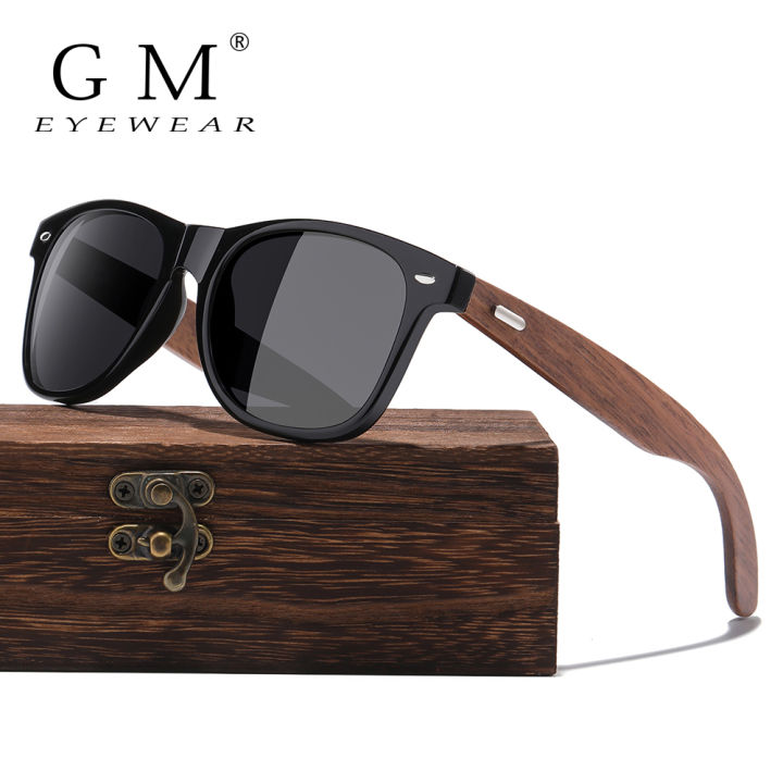 GM Natural Handmade Walnut Wooden Sunglasses Men or Women