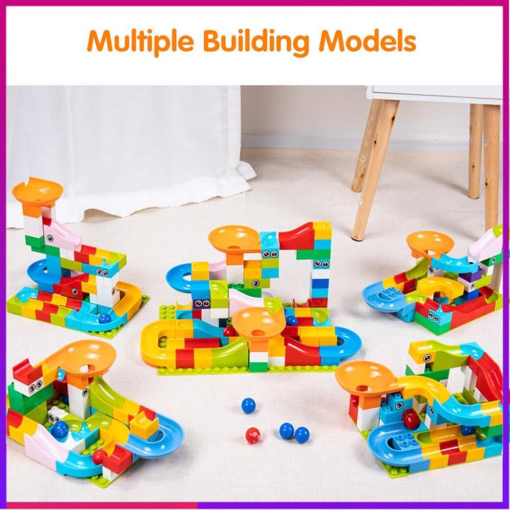 Tumama 52-208Pcs Marble Race Run Maze Balls Track Building Blocks