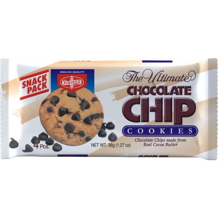 Fibisco Chocolate Chip Cookies Snack Pack 36g | Lazada PH