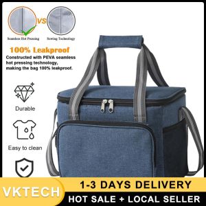 Portable Insulated Lunch Bag with Adjustable Strap Collapsible Cooler Bag for Men Women Compact Food Carrier