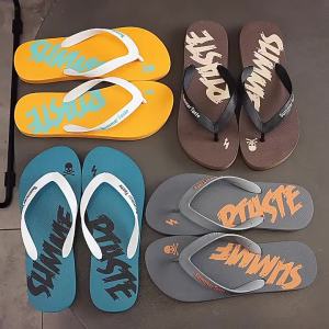 MenS Summer New Flip-Flops Non-Slip Rubber Korean Style Trendy Slippers For Students Beach Sandals